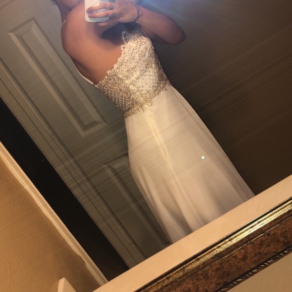Prom dress!! Gold, white - Picture 3 of 5